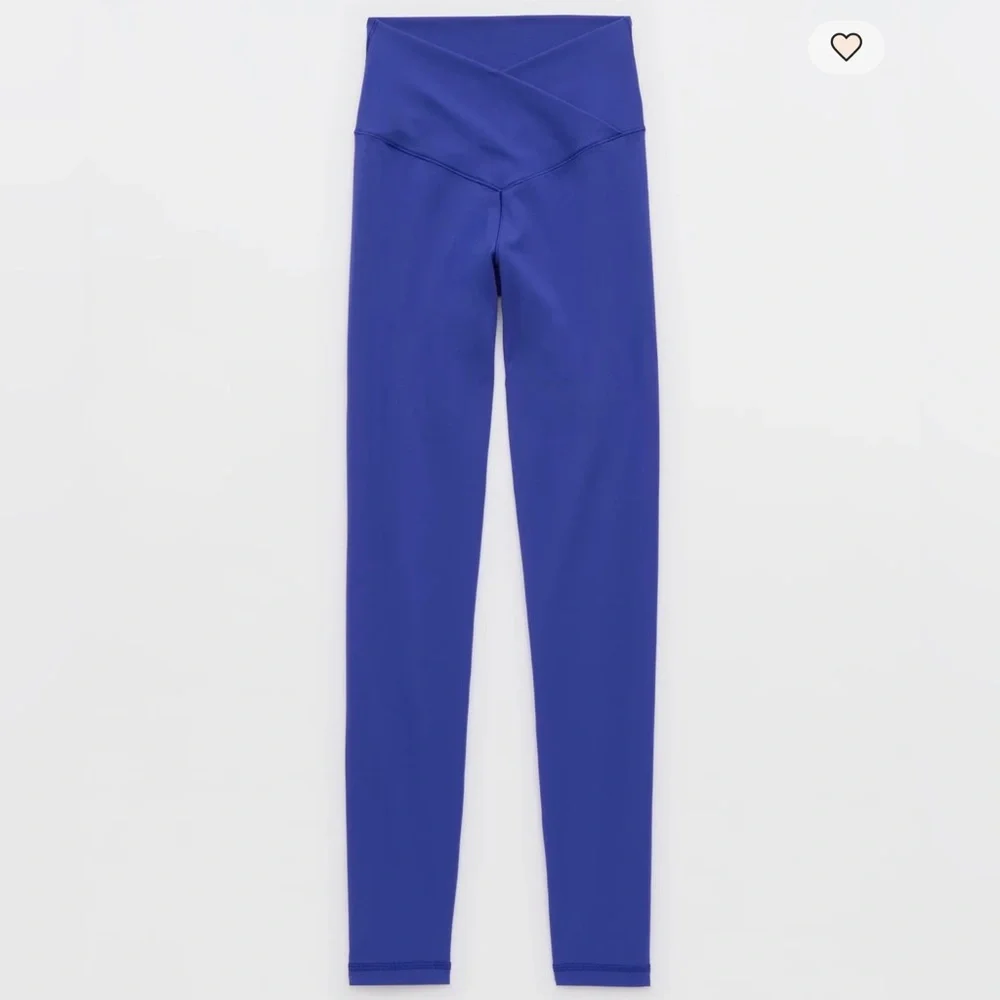 OFFLINE By Aerie Real Me High Waisted Crossover Leggings L cobalt blue - Picture 6 of 10